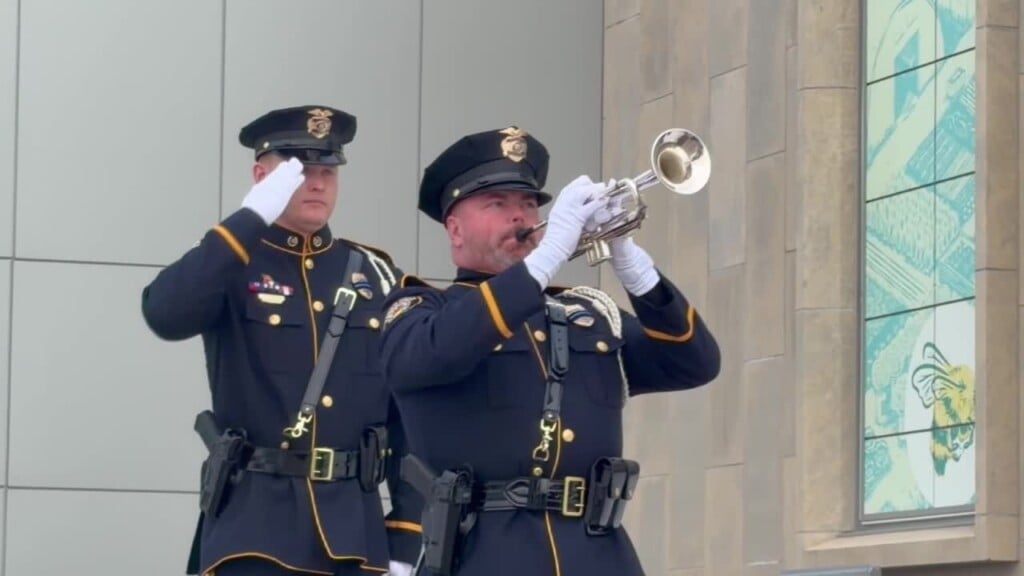 Family And Colleagues Gather To Honor The Memory Of Fargo Police Officer Jason Moszar