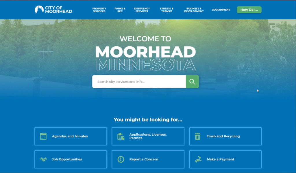 City of Moorhead new website