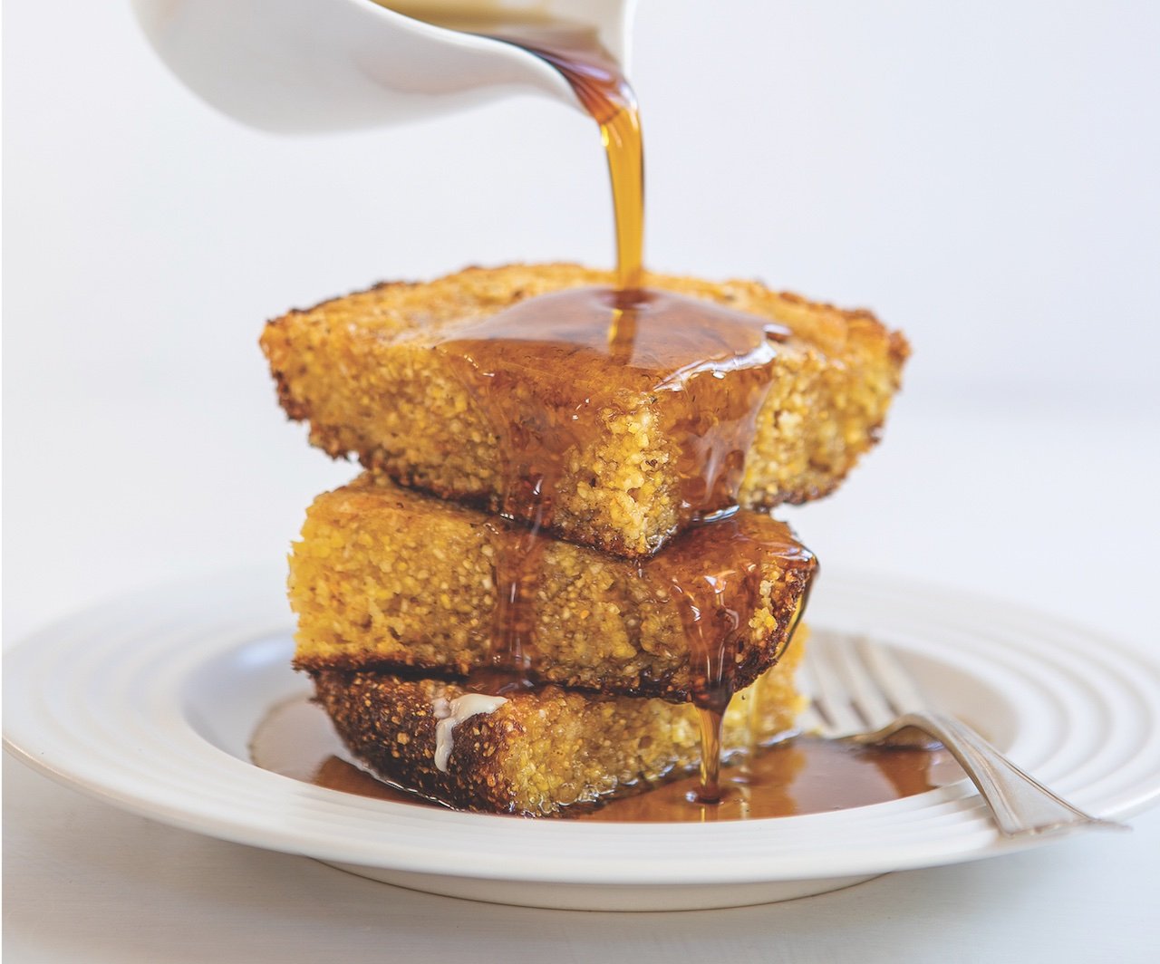 Skillet Cornbread with Cane Syrup
