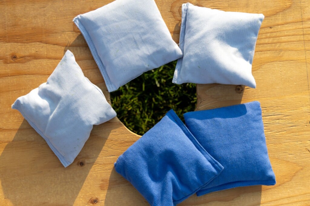 Cornhole Bags On Wooden Board for Plaquemines Parish Fair Article