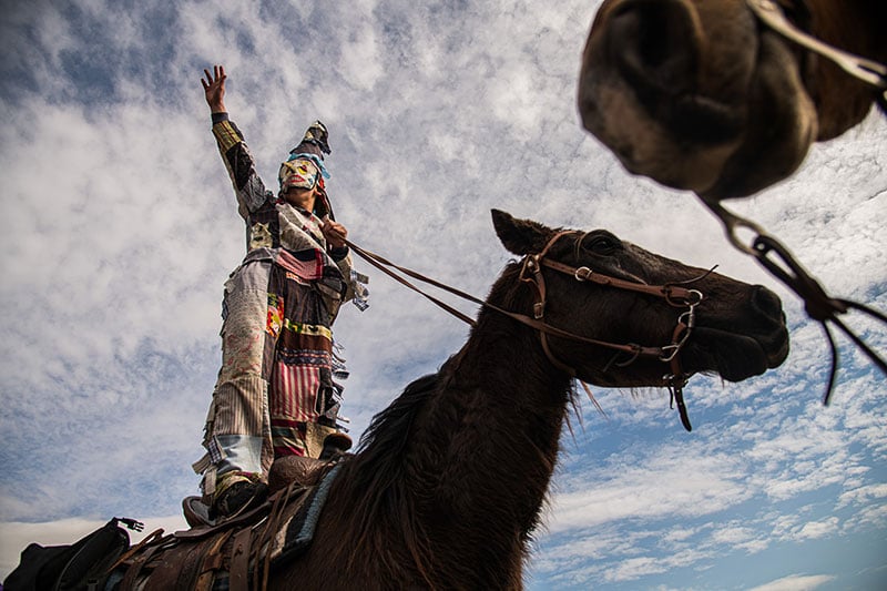 Church Point Courir Standing Horse Courir de Mardi Gras