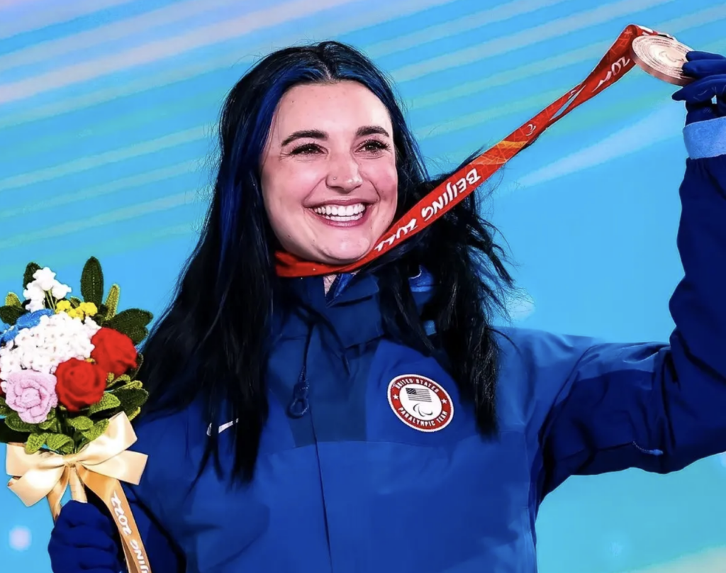 Brenna Huckaby Holds Bronze Medal Won at 2022 Beijing Winter Paralympics