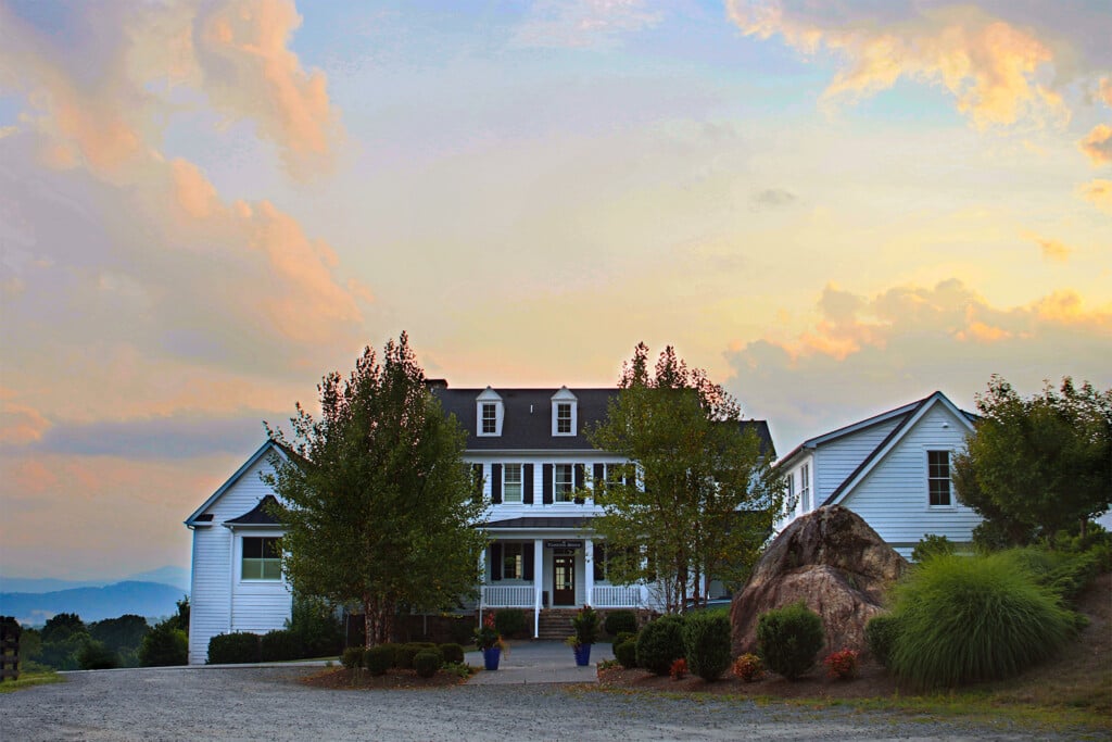 Ragged Branch Distillery farm, showing white house