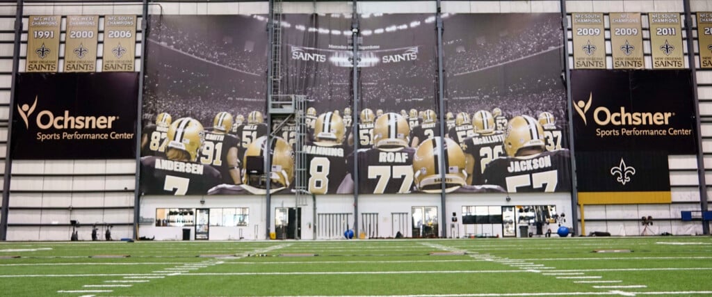 Location of Saints Draft Crawfish Cook-Off: Ochsner Sports Performance Center (5800 Airline Drive, Metairie, LA) interior