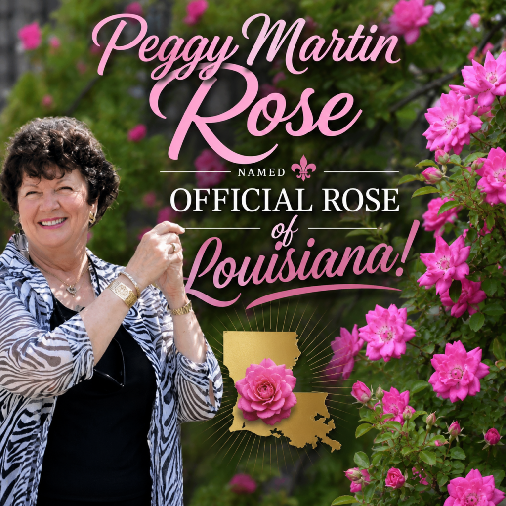 Louisiana State Rose - Image of Peggy Martin and her roses