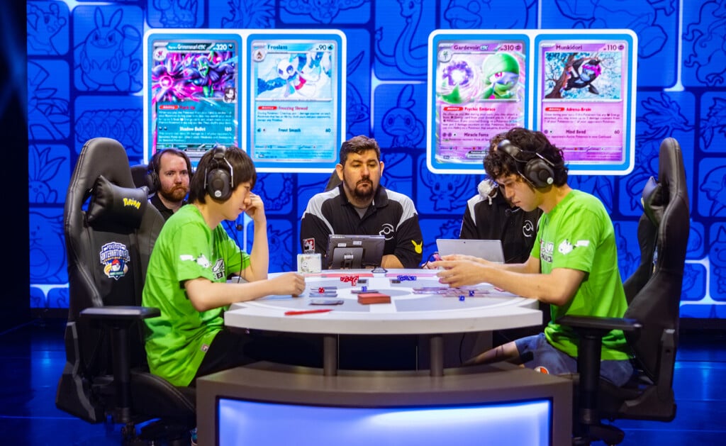 Photo from broadcasting of Pokémon International Championships