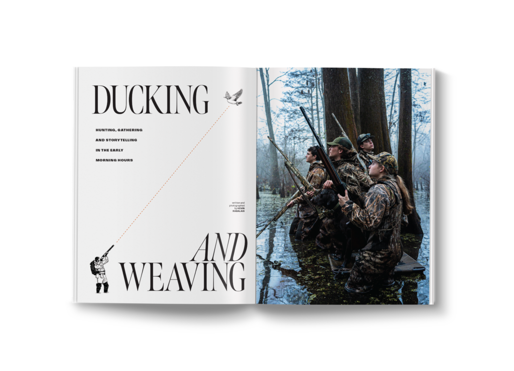 Louisiana Life award-winning lifestyle reporting "Ducking and Weaving" feature
