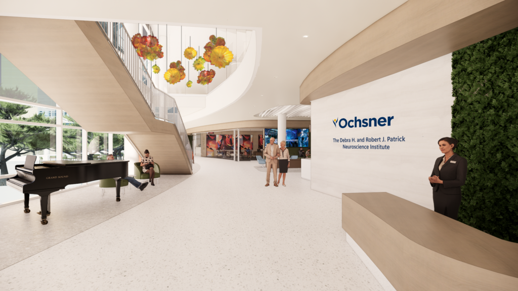 Entry view rendering at Debra H. and Robert J. Patrick Neuroscience Institute