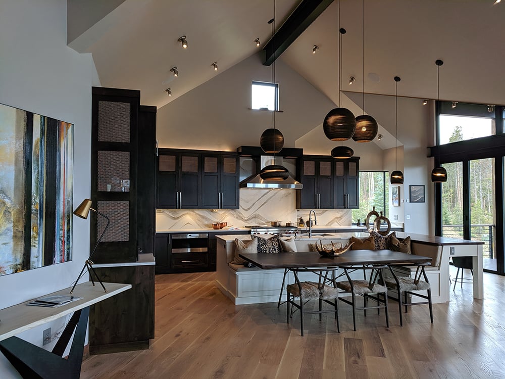 Modern Japanese Home Kitchen with Prepared Lunch on Counter