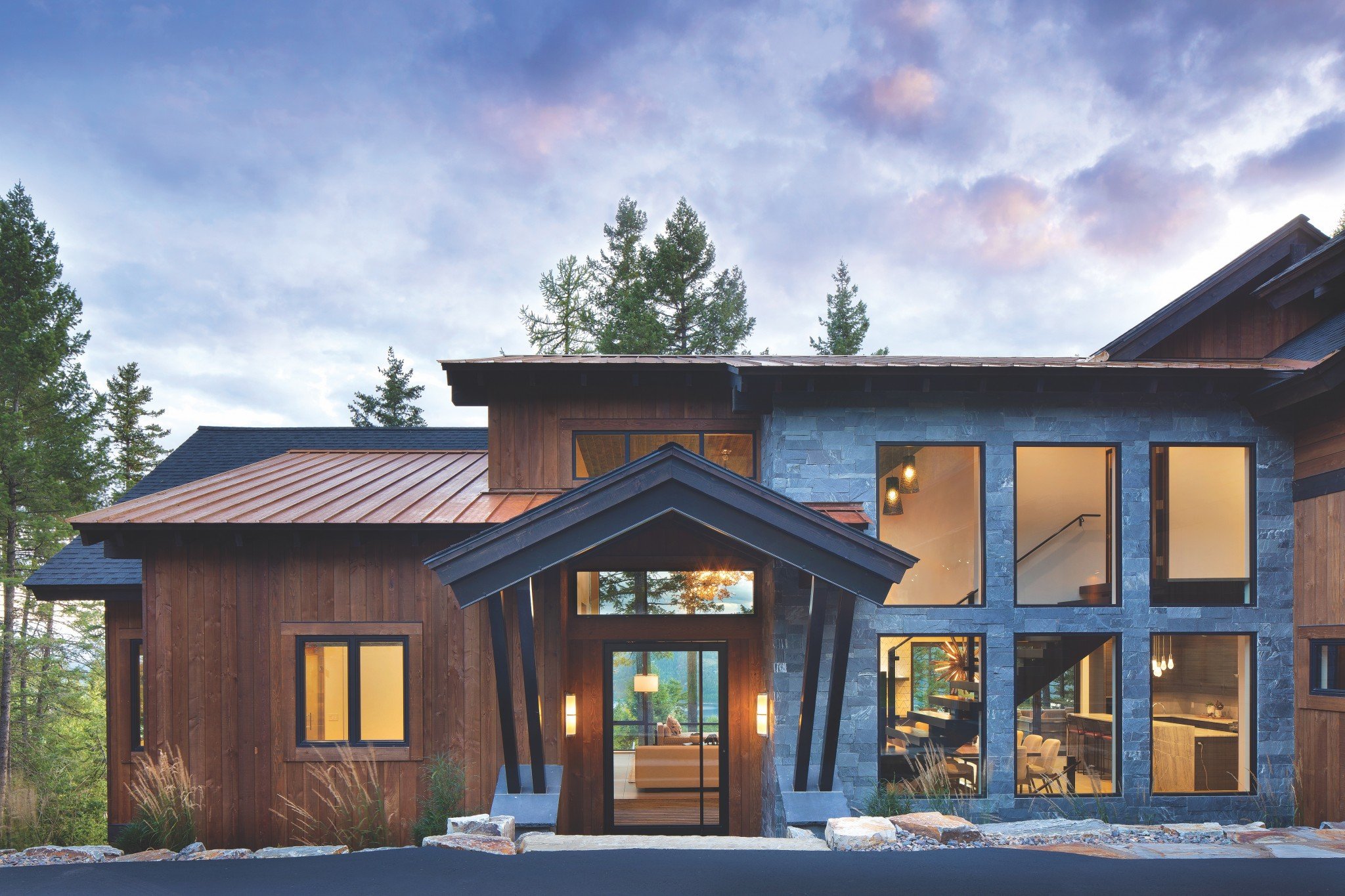 A Modern Mountain Masterpiece in Whitefish - Mountain Living