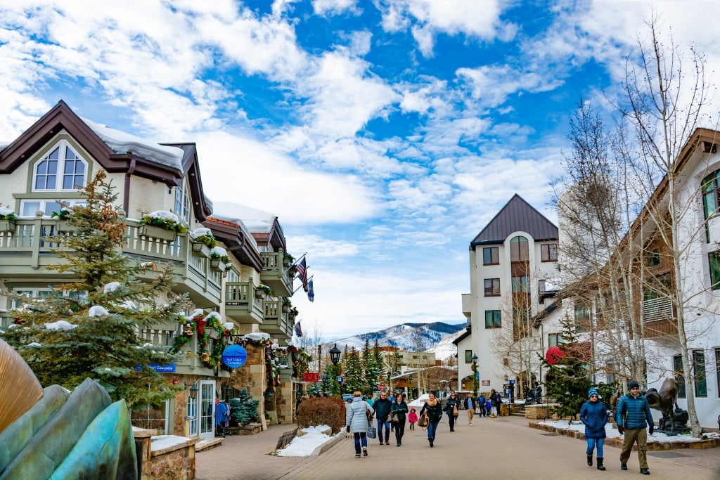 Vail,,colorado/usa December,,30,2018.,vail,village,,small,town,at,base,of