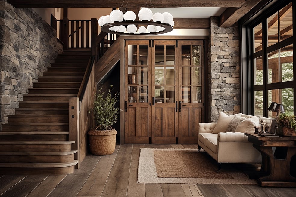 Hammerton Studio Gaia Chandelier Chb0092 0d Fb Wl Country Staircase 1