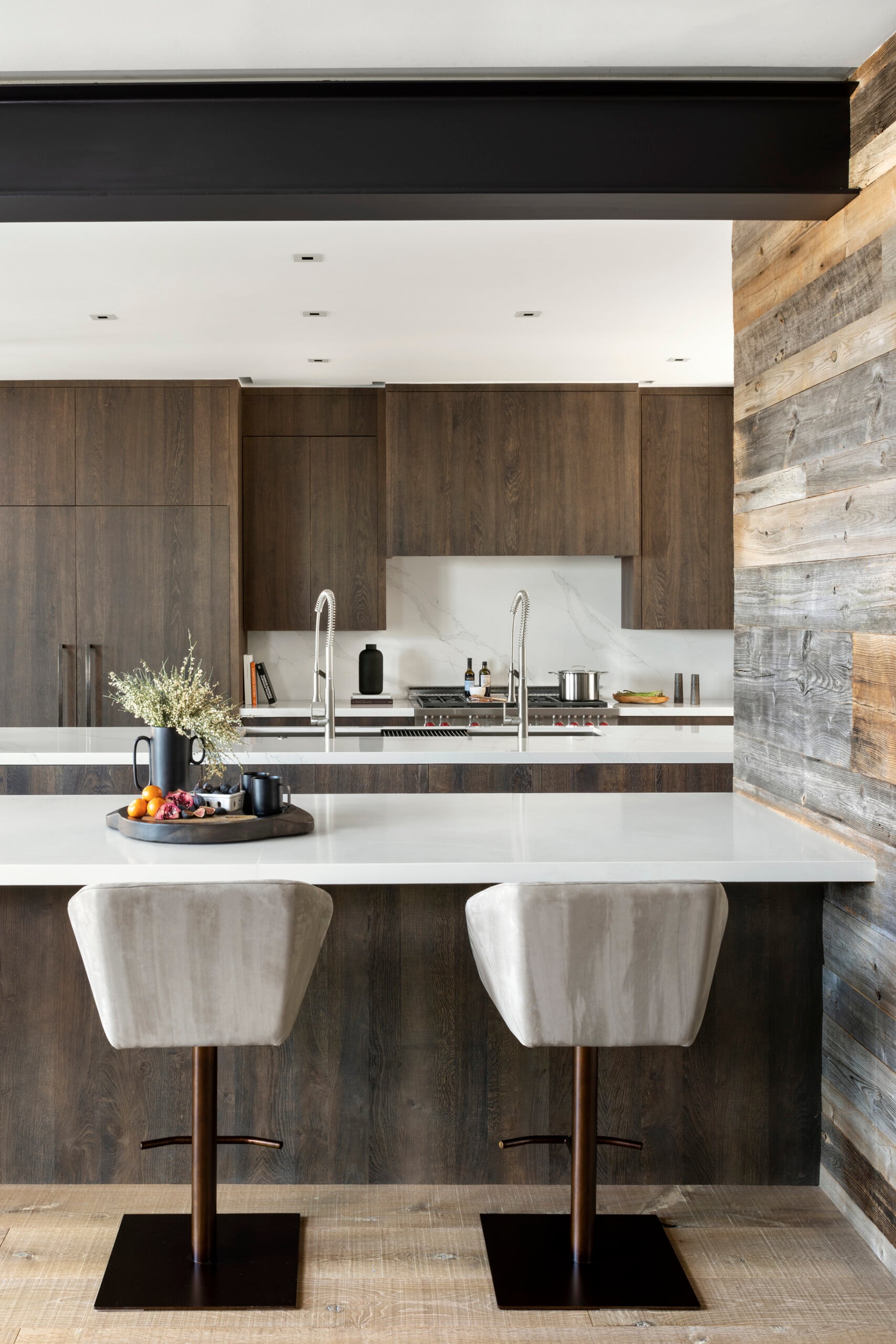 View of A Luxury Home Renovation with Bavarian Oak Floors - Mountain Living