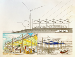 A Solar Array Shelters A Market Community Space By Tsu Chun Hsu Austin Of Risd School Of Architecture