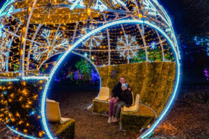 2023 Holiday Lights Snow Globe With Mom And Son