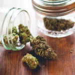 Marijuana In A Jar. Cannabis. Medical Or Recreative