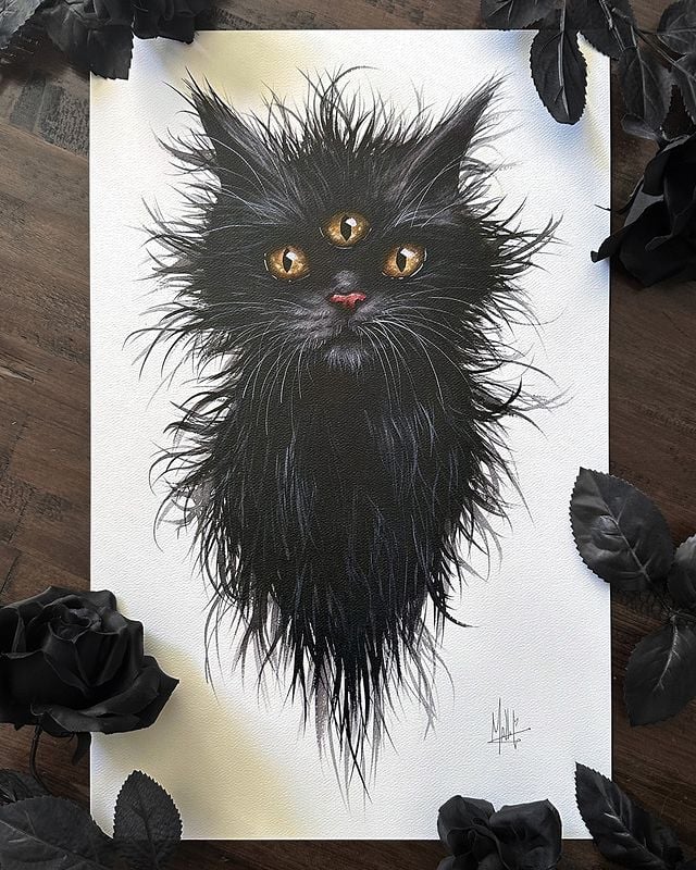 Third Eye Cat Illustration By Mallory Hart