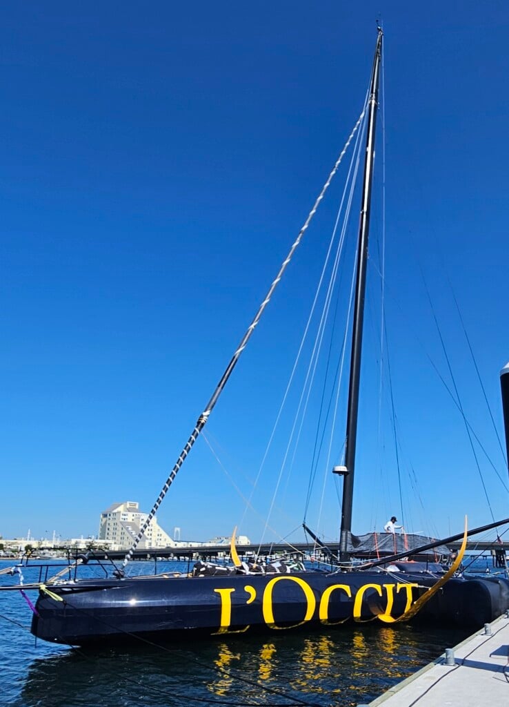 A sailboat in Newport Harbor.
