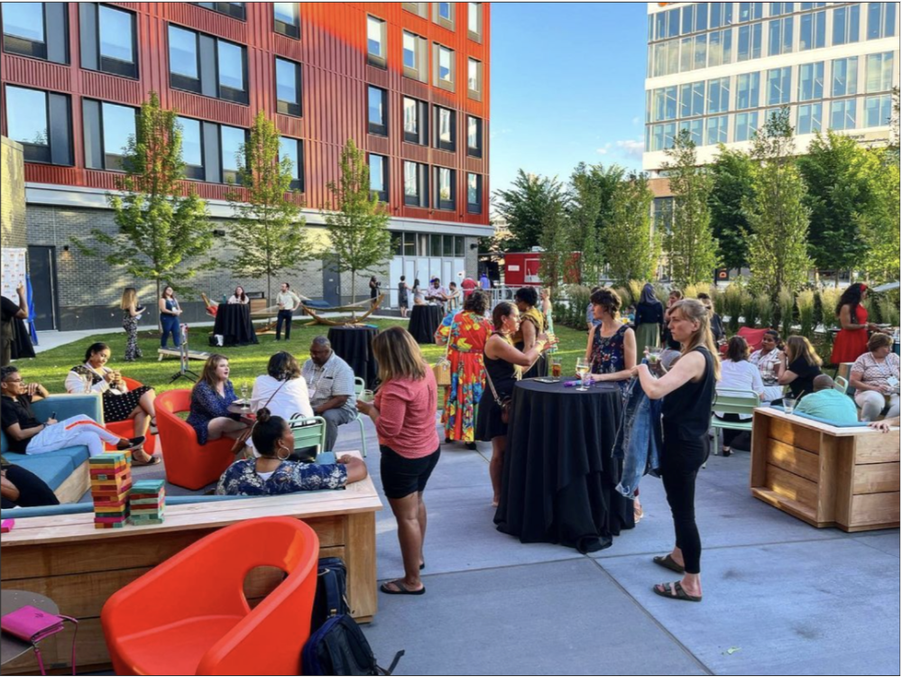 The Backyard At Aloft Downtown Providence During An Event