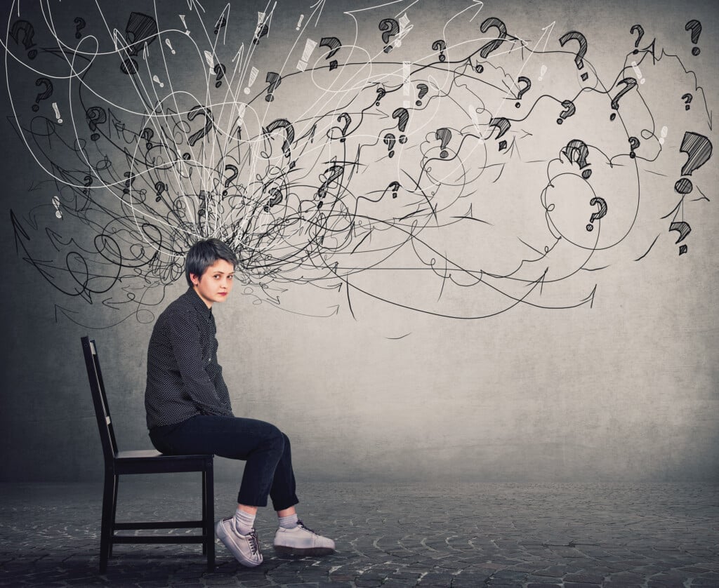Disappointed Woman Sitting