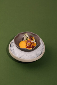 Sashimi Of Rhode Island Tuna With Honeynut Squash Emulsion Clementine Fennel Toasted Pistachio1