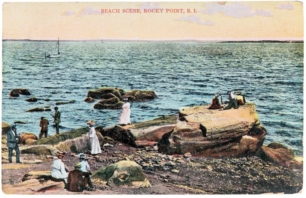 People Gathered At The Beach At Rocky Point In Warwick, R.i.
