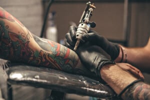 Male Doing Image On Arm