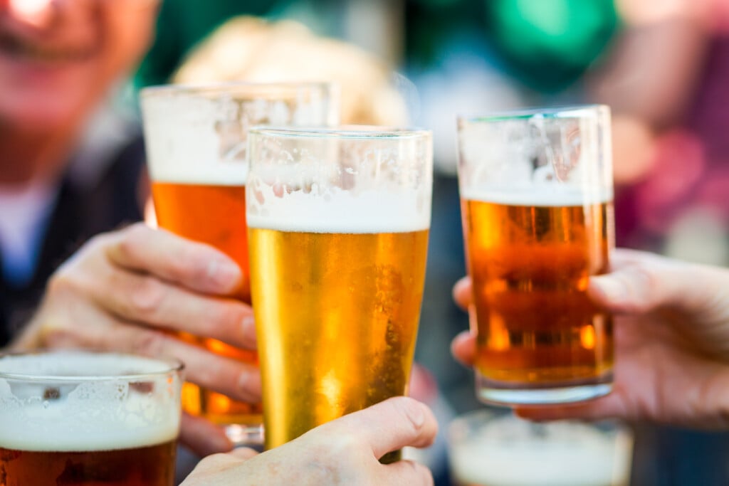 Cheers Celebration Toast With Pints Of Beer
