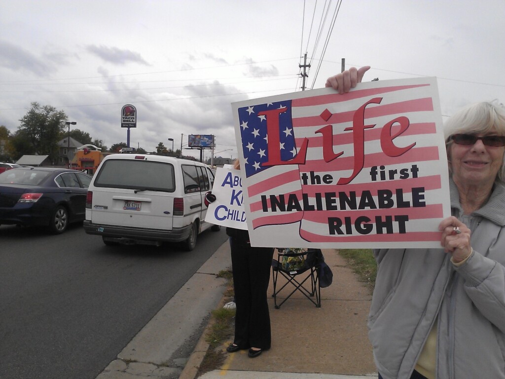 Pro Life Rally Held On Maple Avenue