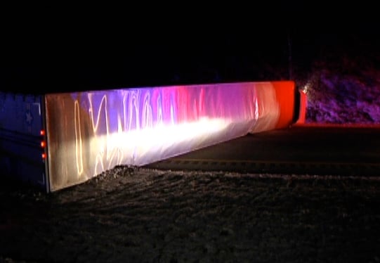 Overturned Semi Closes I 70 Near Norwich