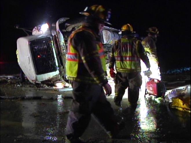 Roll Over On Interstate Impacts Traffic