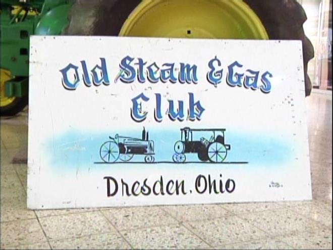 Antique Tractors On Display At Local Mall