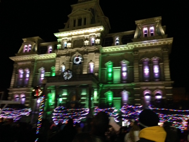 Lights Dance On The Muskingum County Court House