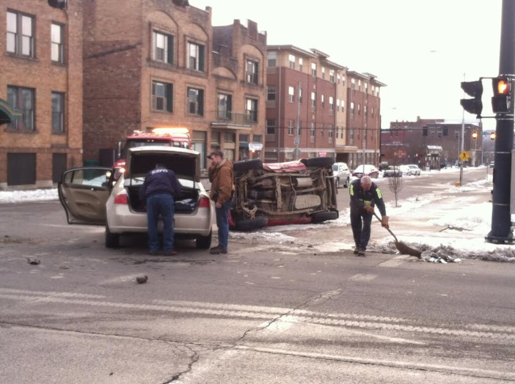 Two Car Accident In Downtown Zanesville