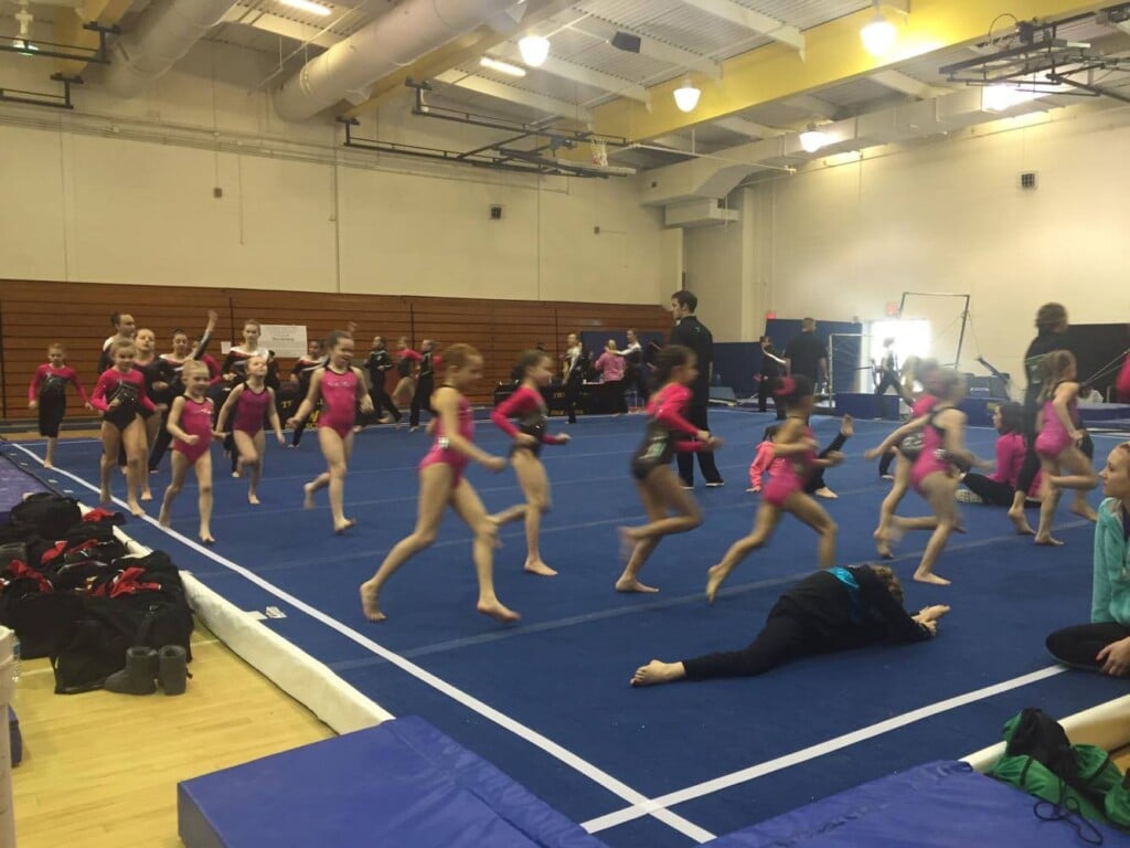 Local Gymnasts Compete In A Hometown Meet