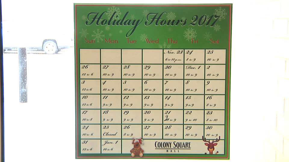 2017.12.18 Mall Hours