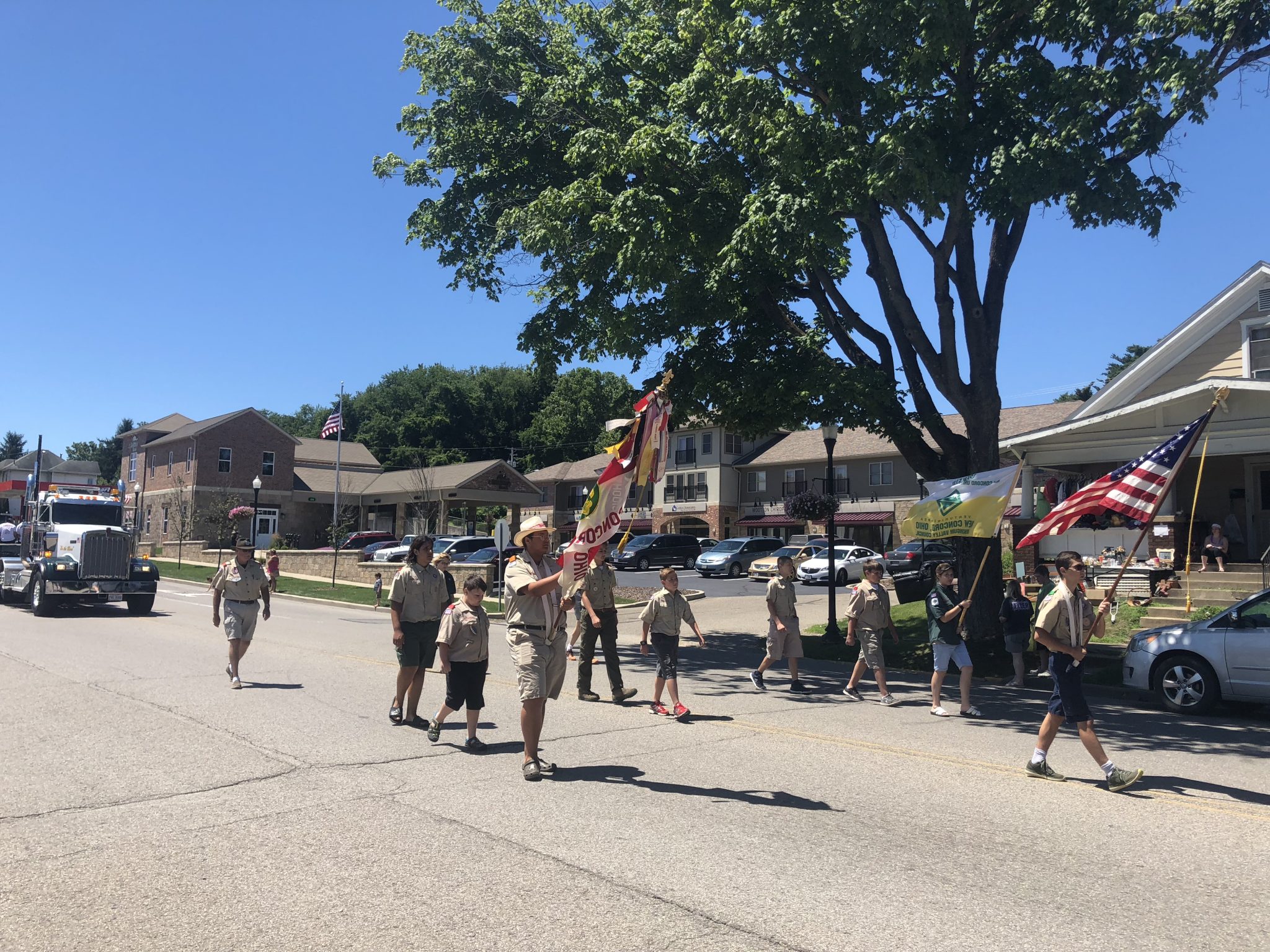 Fireman's Festival parade leaders, Boy Scout Troop 510 WHIZ Fox 5