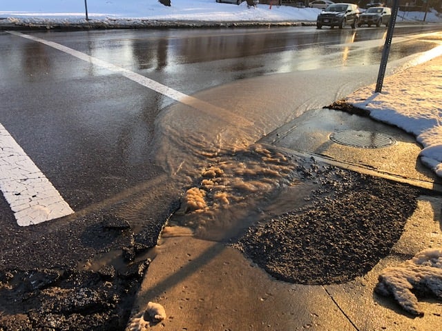 Water Main Break Greenwood Avenue