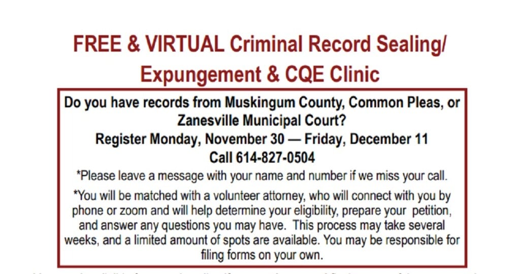 Record Sealing Flyer