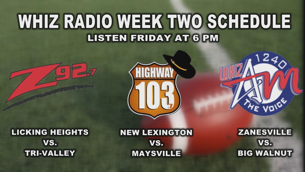 WHIZ Radio Week Two Broadcast Schedule - WHIZ - Fox 5 / Marquee ...