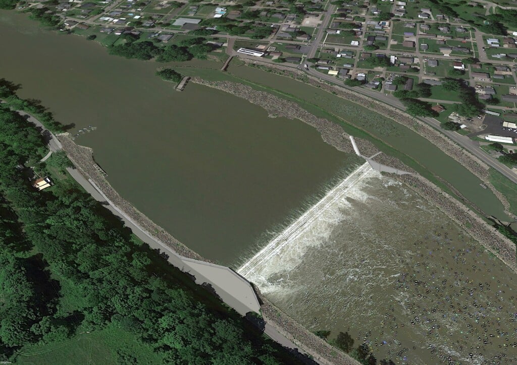 Conceptual Mcconnelsville Dam Rendering