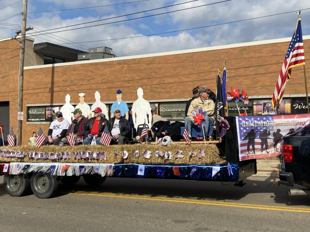 Veterans day parade what channel