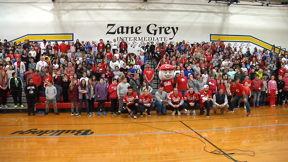 Cincinnati Reds Caravan Makes Surprise Stop at Zane Grey Intermediate ...