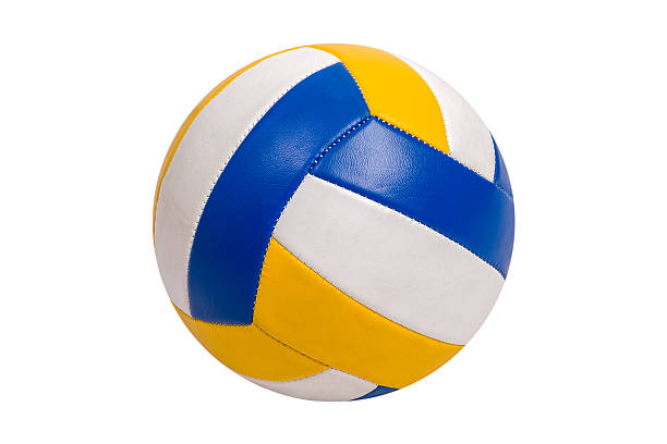 Volleyball Ball Isolated On White Background, Studio Shot.