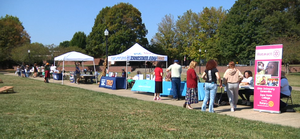 Students of Ohio University Zanesville and Zane State College came together for Fall Fest 2025. Fall Fest serves as an opportunity for students to meet campus organizations and potential employers on the campus green.