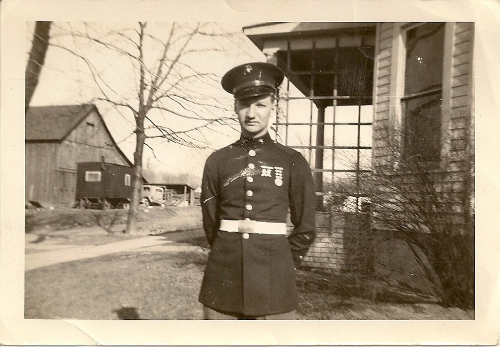 Dad In Marine Uniform