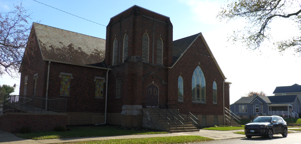 The Good News Church on the corner of Euclid and Forest Avenue.