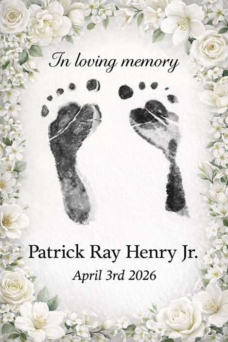 Henry Patrick Footprints Photo