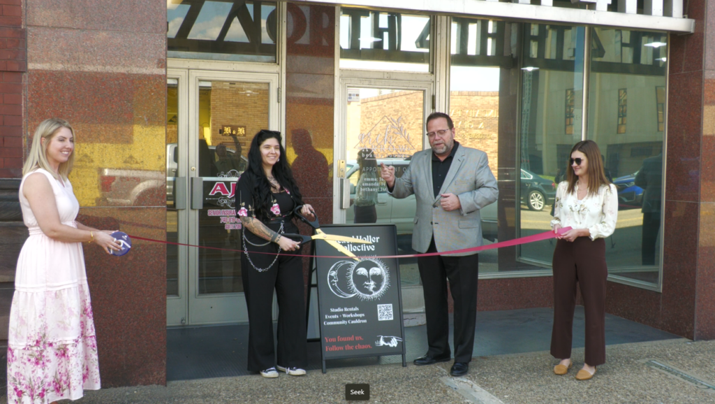 The ribbon-cutting ceremony for Hexed Holler Collective in downtown Zanesville.