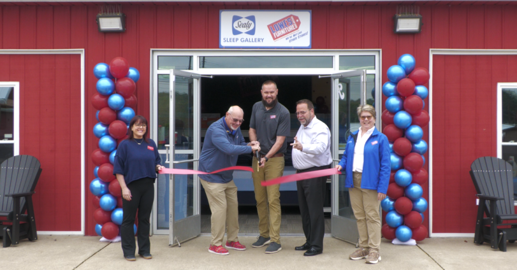 Ribbon cutting at Lowe's Bargain Barn